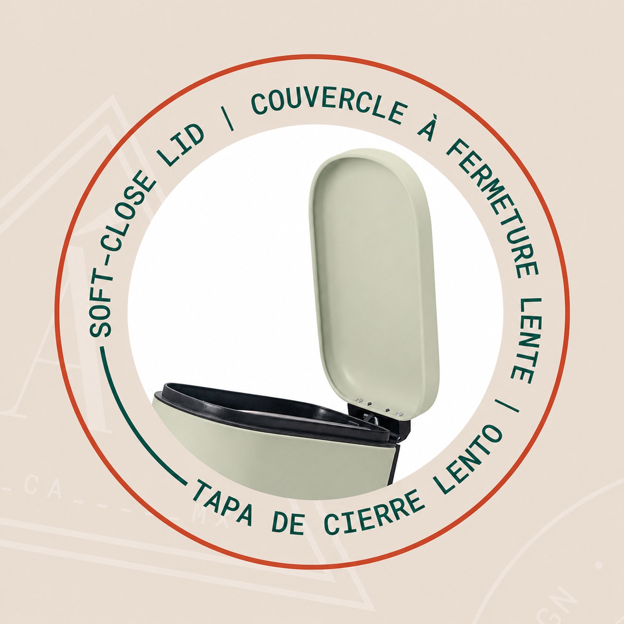 Linea Bote de basura rectangular de 5L con pedal