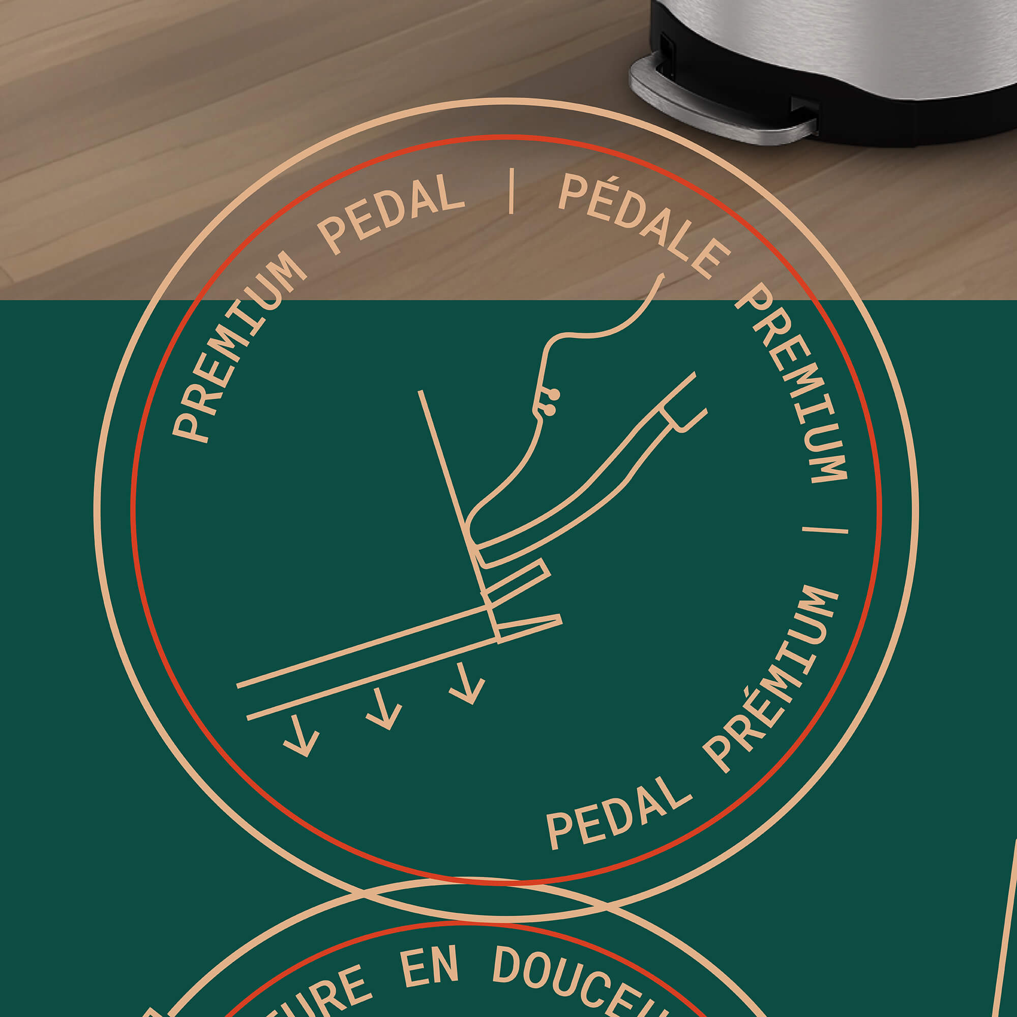 Aria Poubelle à pédale 40L