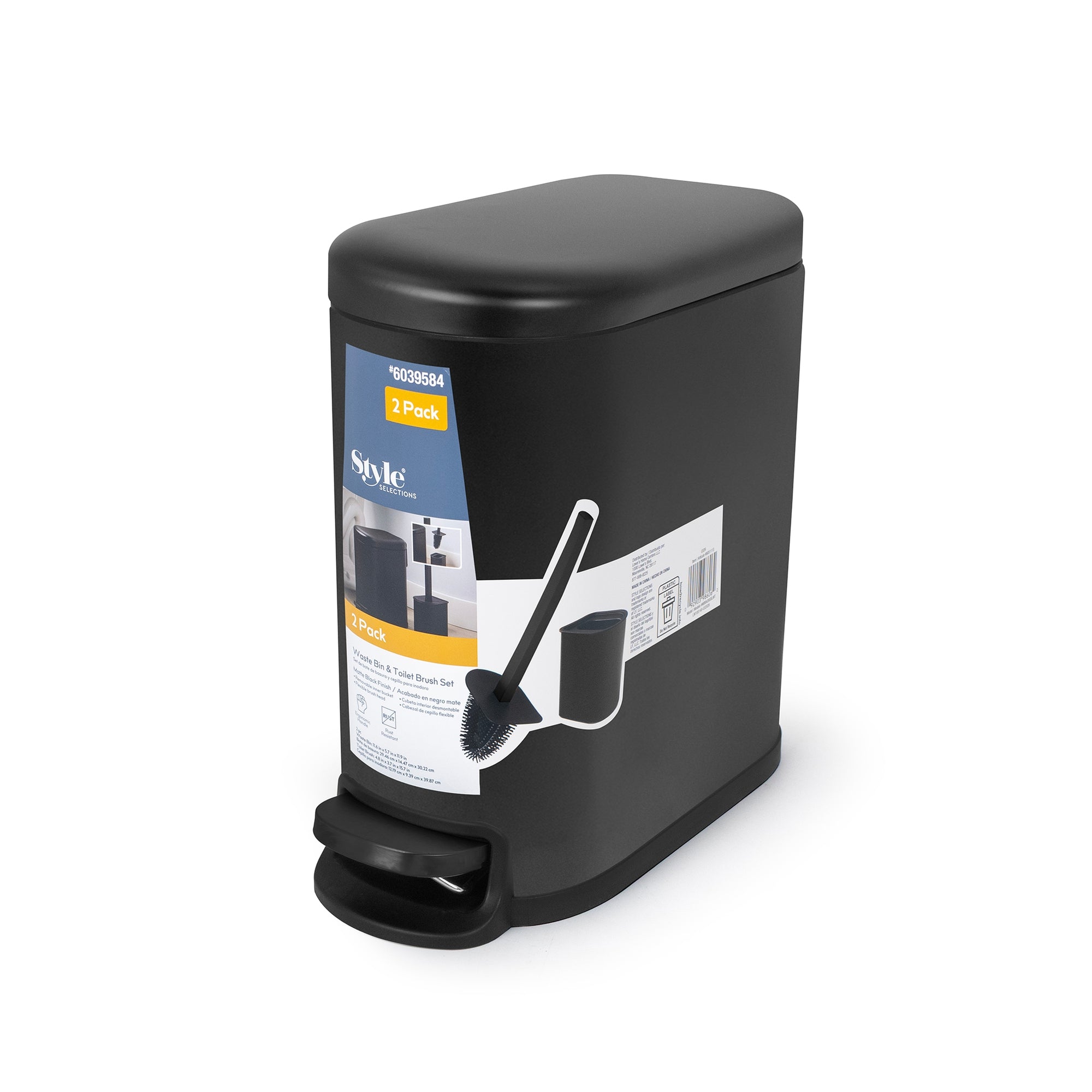Northend Waste Bin and Toilet Brush Set