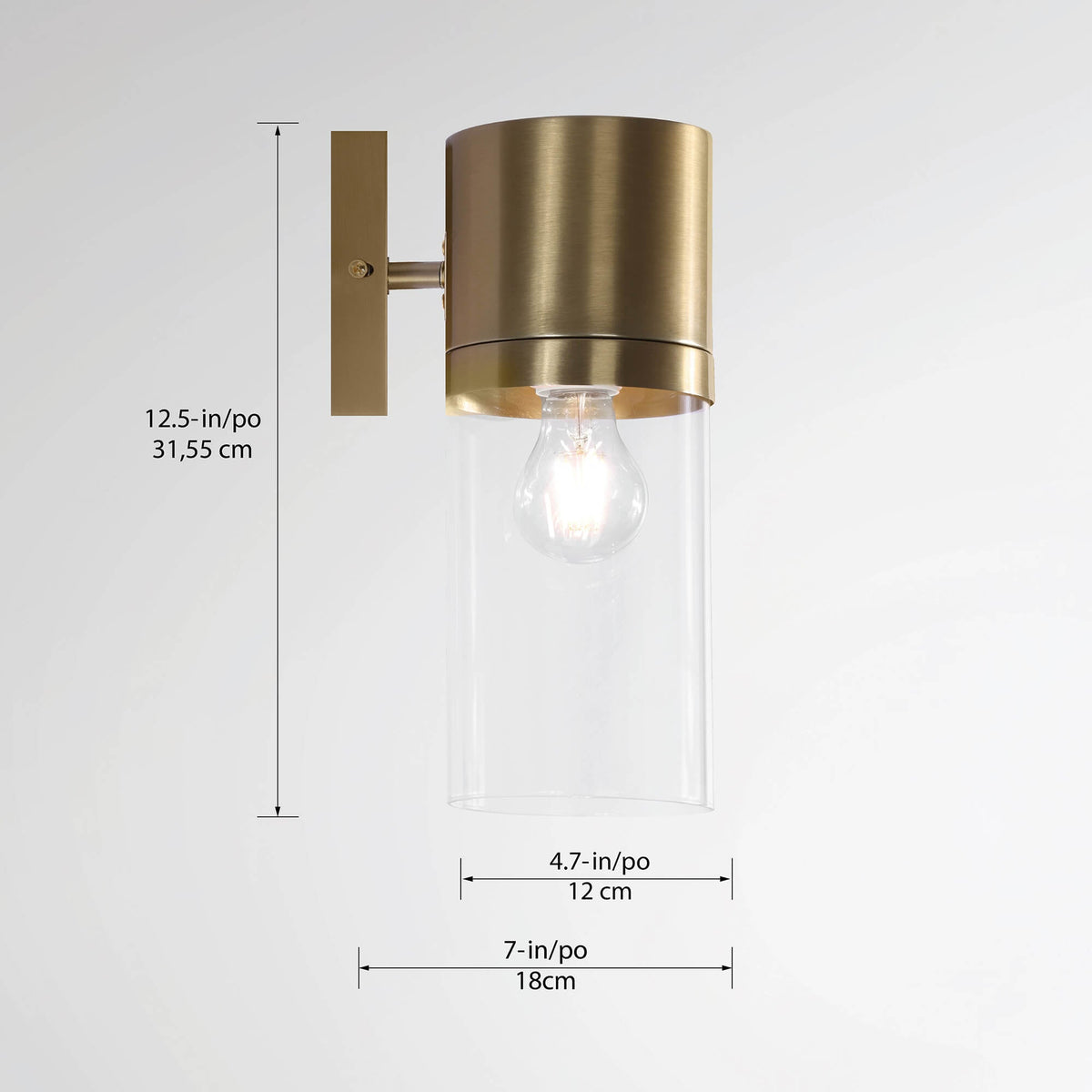 Aplique de pared de 1 luz Athena
