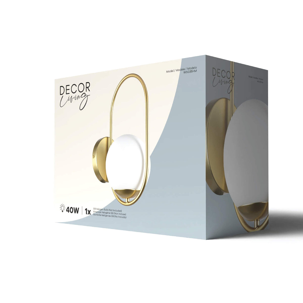 Aplique de pared Calypso de 1 luz