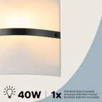 Aplique de pared Sarbel de 1 luz
