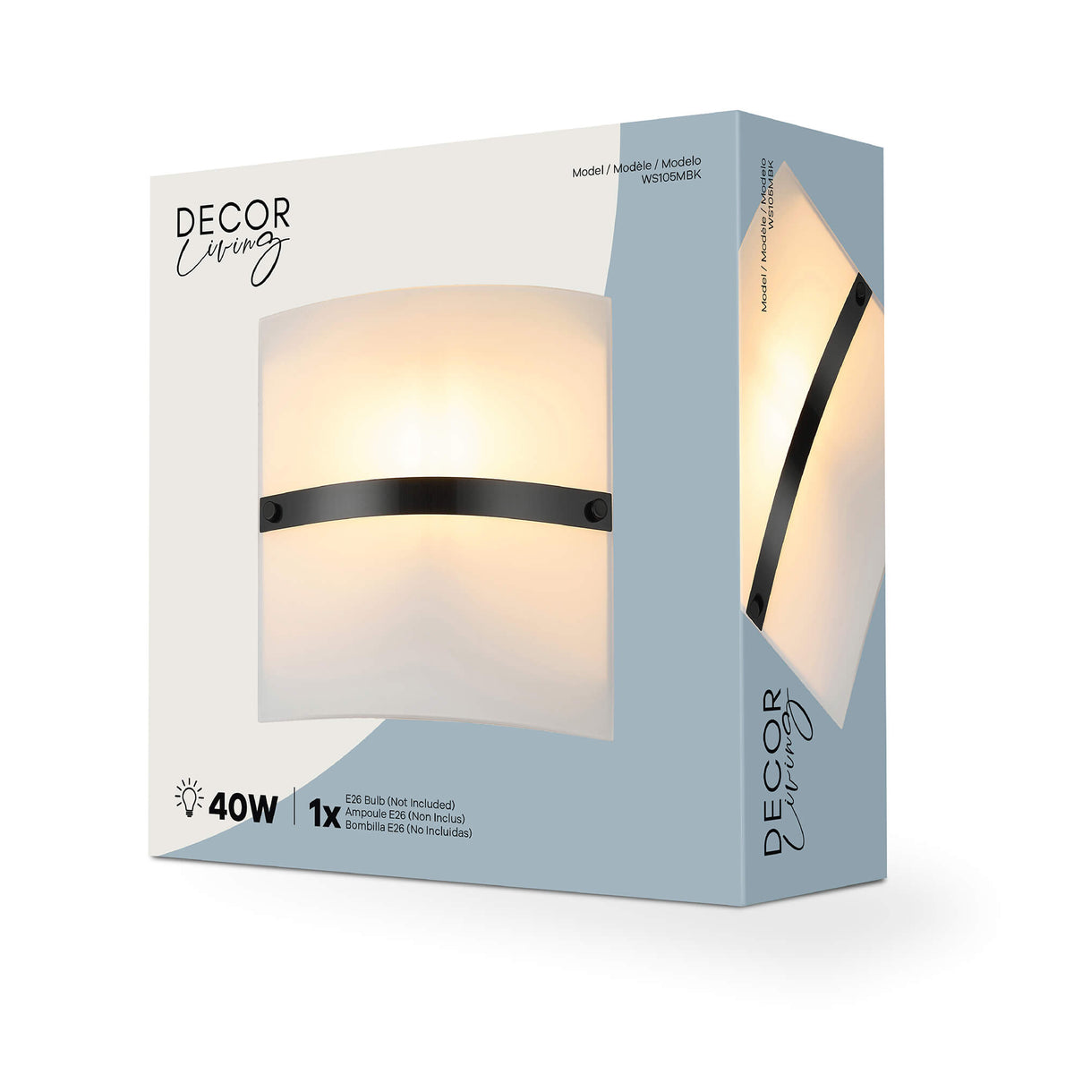 Aplique de pared Sarbel de 1 luz