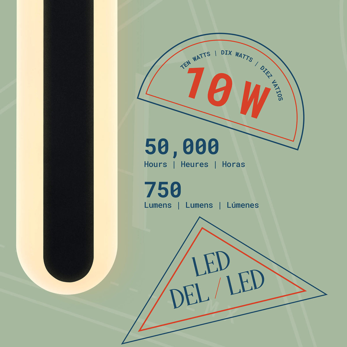 Aplique de pared LED Dina