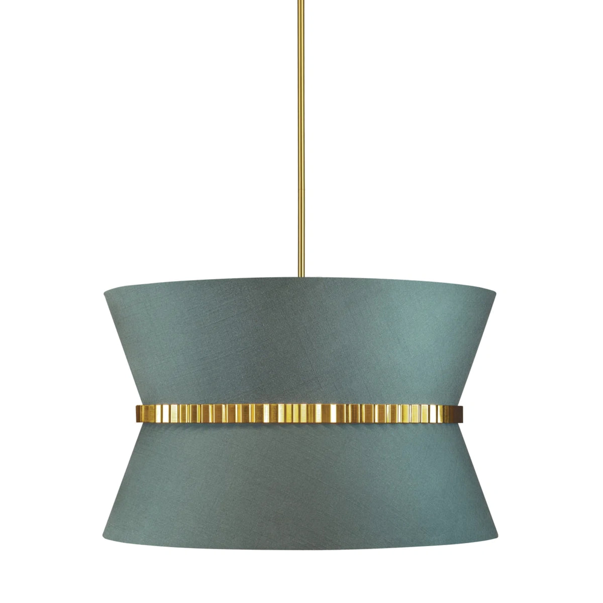 Coyoacan 4 - Light Brass Drum Pendant